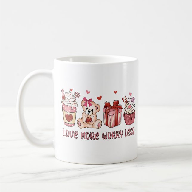 Mug Amour Plus S'Inquiéter Moins La Saint Valentin (Gauche)