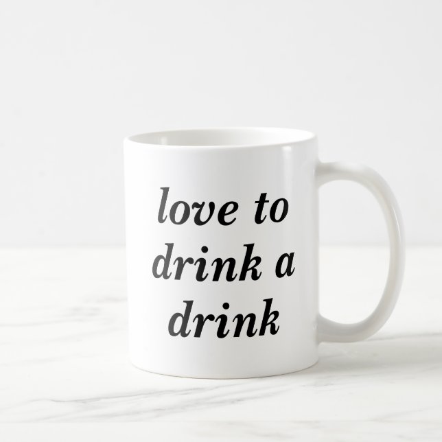 Mug Amour pour boire une boisson (Droite)