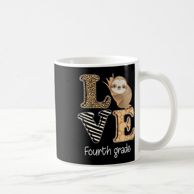 Mug Amour quatrième année paresseux professeur de 4e a (Droite)