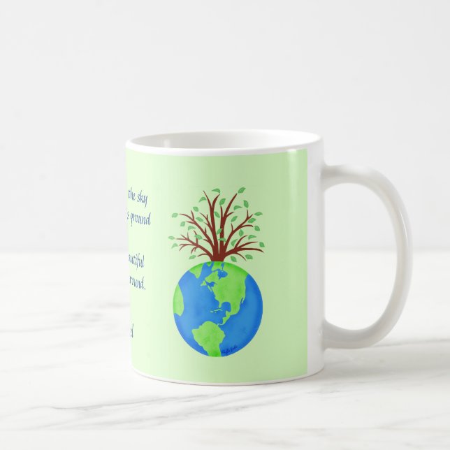 Mug Amour Respect Terre Poème et Nom Art Personnalisé (Droite)