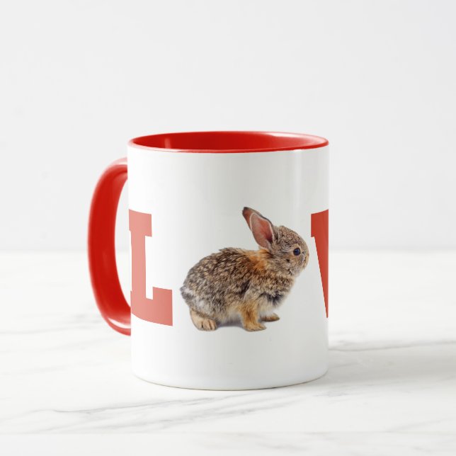 Mug Amour rouge de lapin (Devant gauche)