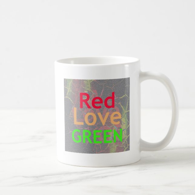 MUG AMOUR ROUGE DORÉ VERT (Droite)
