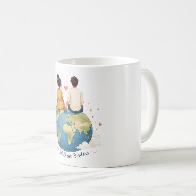 Mug Amour Sans Frontières (Devant droit)