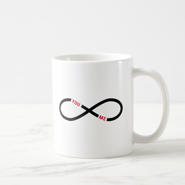 Mug amour, signe d'infini vous et moi interminables (Droite)