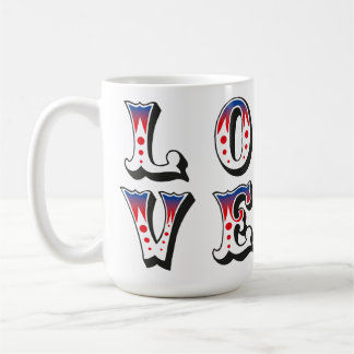 Mug Amour - Style de cirque vintage