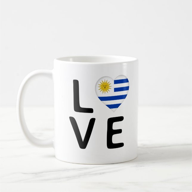 Mug Amour - Uruguay Drapeau (Gauche)