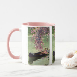Mug Amour vintage et romance, Balade en canoë romantiq