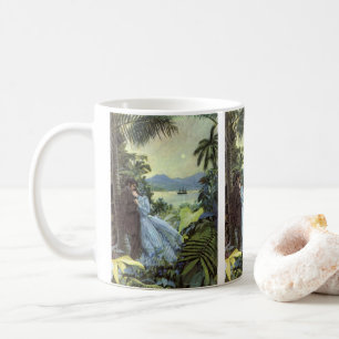 Mug Amour vintage et Romance, Vue Tropicale romantique