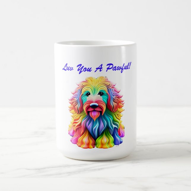 Mug Amoureux Coloré des Chiens (Centre)