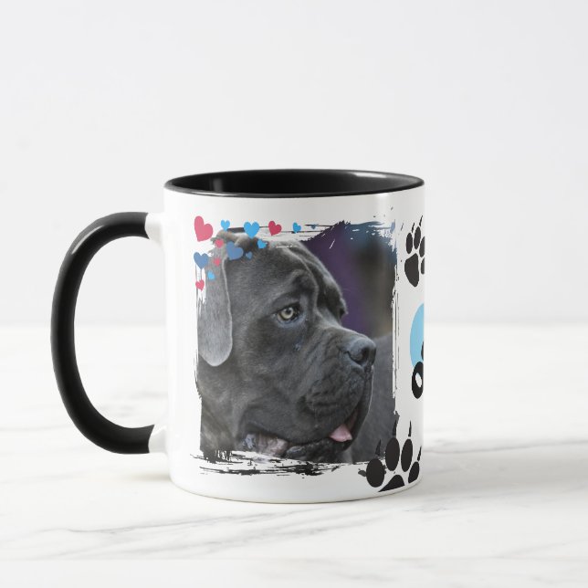 MUG AMOUREUX D'ANIMAUX TENDANCE MODERNE NOM, PHOTO (Gauche)