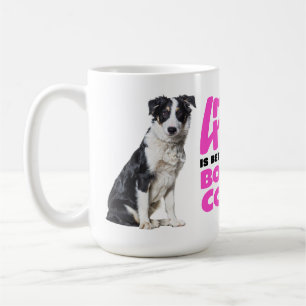 Mug Amoureux de Border Collie noir et blanc mignon