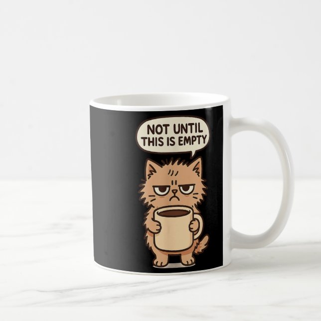 Mug Amoureux De Café Grumpy Chat Pas De Matin Personne (Droite)