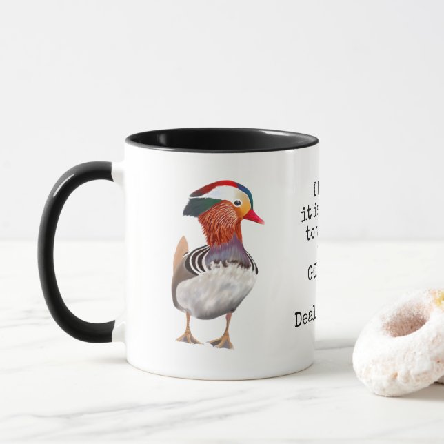Mug Amoureux de canard mandarin (Avec donut)