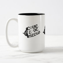 Mug Amoureux de Chat Mignon, Amour Meow Tasse à Ca