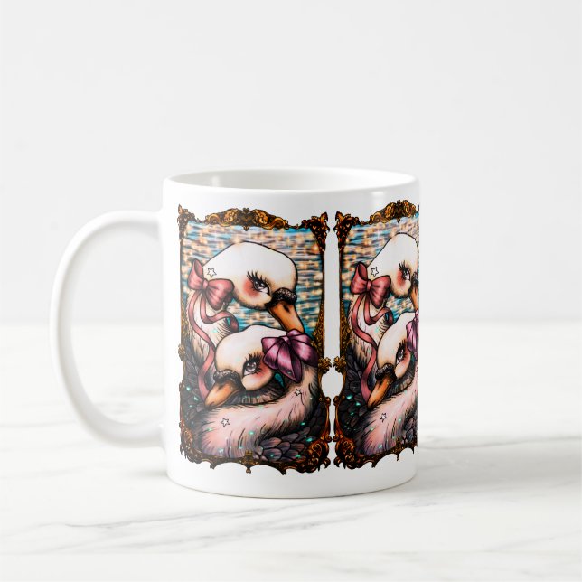 Mug Amoureux de cygnes  (Gauche)