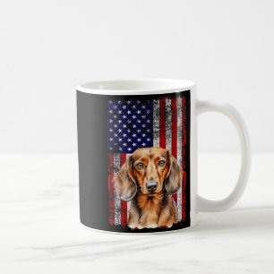 Mug Amoureux de Dachshund Drapeau américain 4 juillet