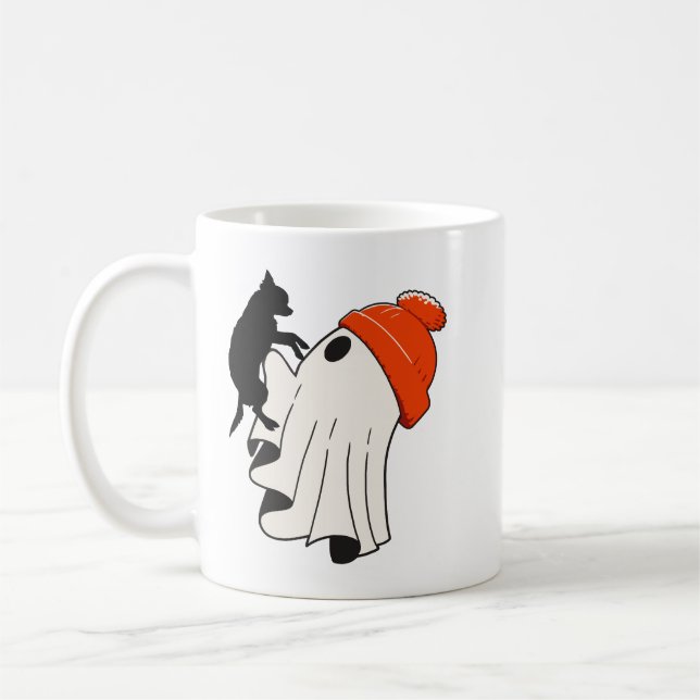 Mug Amoureux de fantôme de Chihuahua mignon (Gauche)