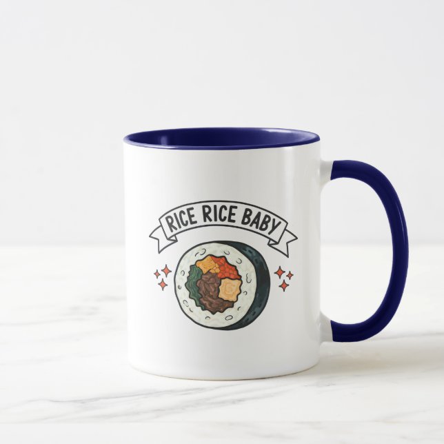 Mug Amoureux de Kimbap Mignon Citation de nourriture c (Droite)