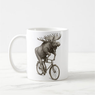 Mug Amoureux de l'art vintage d'animaux à vélo avec un