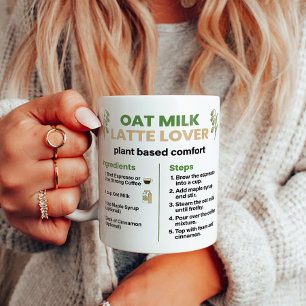Mug Amoureux de Latte au Lait d'Avoine Typographie de