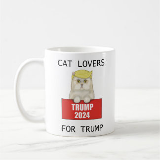 Mug Amoureux de les chats pour Trump