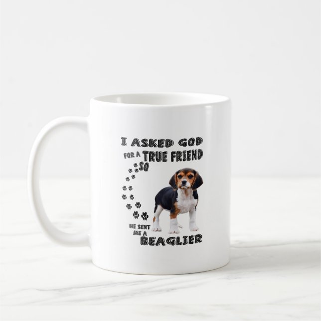 Mug Amoureux de les chiens beagles/ Beagle amusant (Gauche)