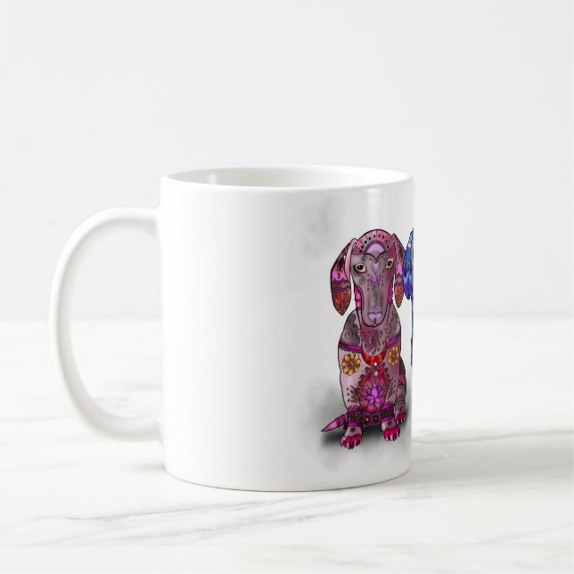 Mug Amoureux de les chiens de saucisses (Gauche)