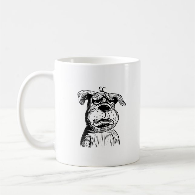 Mug Amoureux de les chiens, drôle Pitbull (Gauche)