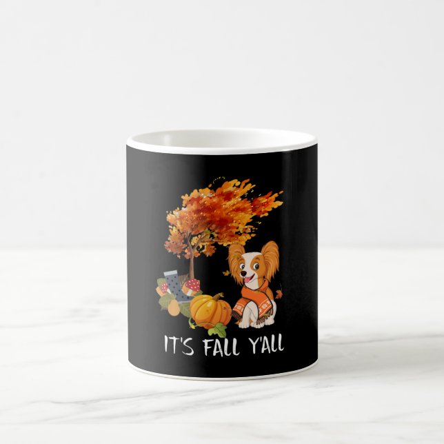Mug Amoureux de les chiens | Papillon C'est l'automne  (Centre)