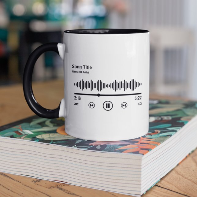 Mug Amoureux de musique d'album de chansons personnali (Créateur téléchargé)