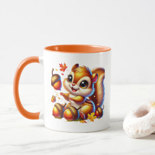 Mug Amoureux de petits écureuils automnaux mignons