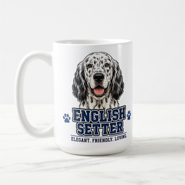 Mug 🐾 Amoureux de Setter Anglais 🐾 (Gauche)