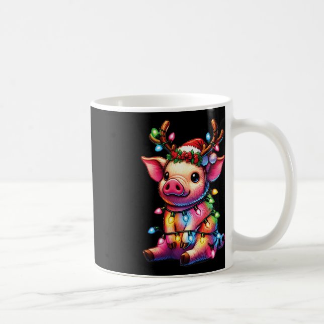 Mug Amoureux des animaux de ferme porc portant le chap (Droite)