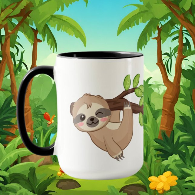 Mug amoureux des animaux de paresseux mignons ajouter  (Créateur téléchargé)