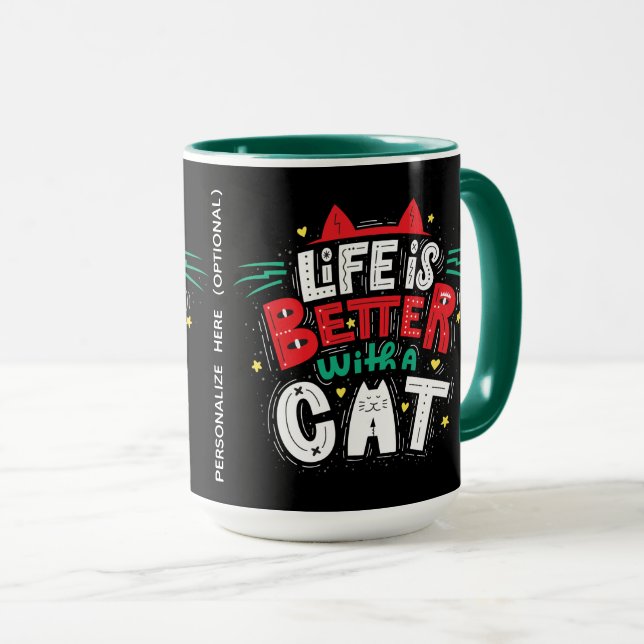 Mug Amoureux des chats (Devant droit)