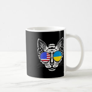 Mug Amoureux des chats Drapeau ukrainien Ukraine Améri