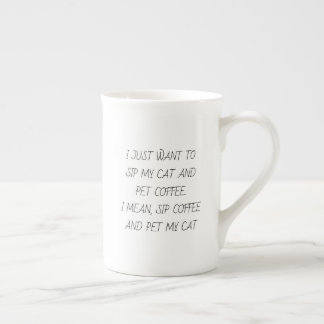 Mug Amoureux des chats drôle de discours