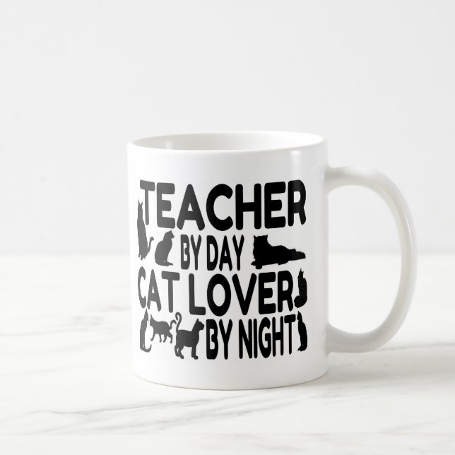 Mug Amoureux des chats enseignant (Droite)