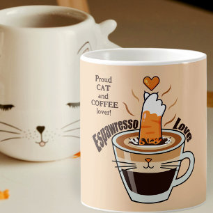 Mug Amoureux des chats et du café Tonalités neutres ru