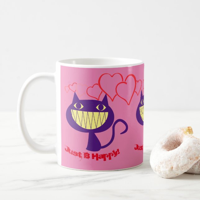 Mug Amoureux des chats - Heureux  (Avec donut)