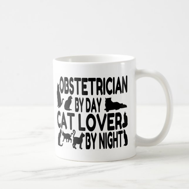 Mug Amoureux des chats obstétricien (Droite)