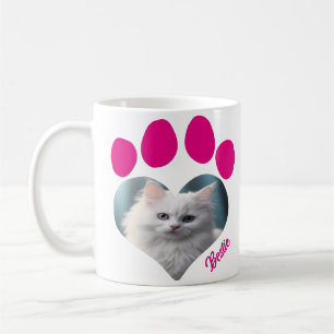 Mug Amoureux des chats personnalisé - Photo person
