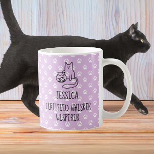 Mug Amoureux des chats personnalisé Whisker Whisperer 