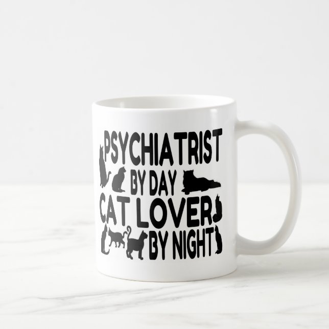 Mug Amoureux des chats psychiatre (Droite)