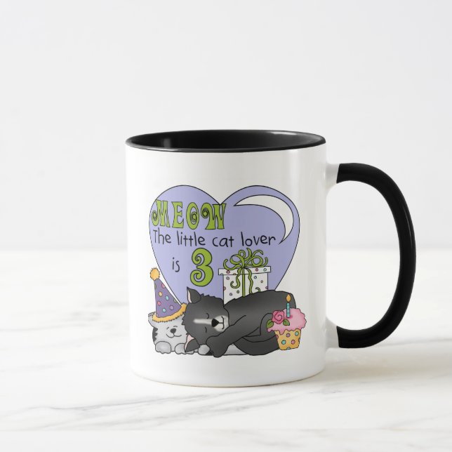 Mug Amoureux des chats T-shirts et cadeaux 3e annivers (Droite)