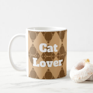 Mug Amoureux des chats Wildcat Motif Diamant géométriq