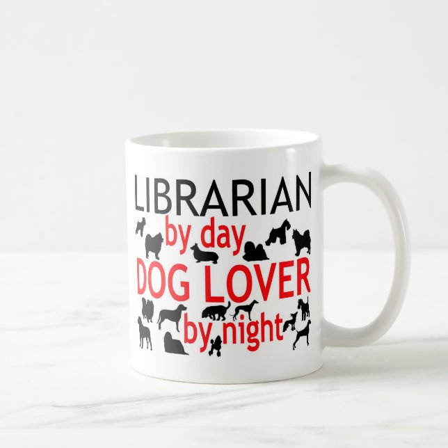 Mug Amoureux des chiens bibliothécaire (Droite)