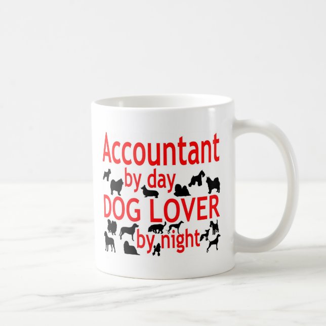 Mug Amoureux des chiens comptable (Droite)