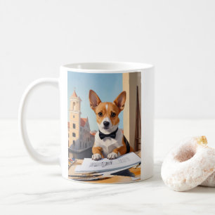 Mug Amoureux des chiens de Charming Corgi Architect