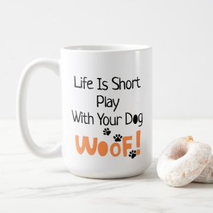 Mug Amoureux des chiens drôles Typographie fantaisiste